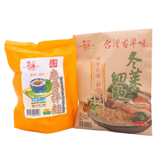 [綠工坊] 冬菜細麵 沖泡方便 麻醬拌麵 麻醬麵 無防腐劑 龍口無防腐劑 台灣古早味 龍口