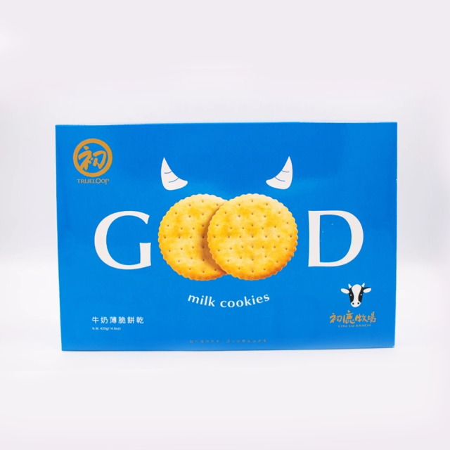[綠工坊]  牛奶薄脆餅乾 2條裝   無防腐劑  初鹿牧場