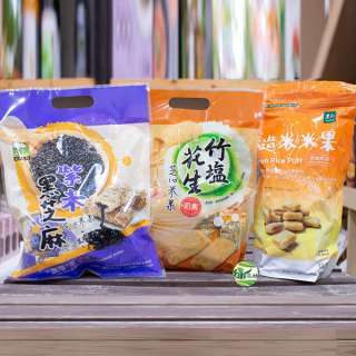 [綠工坊]    糙米米果    紫米黑芝麻芝心米果 花生米果   無防腐劑 無氫化油脂  里仁
