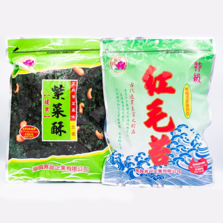 [綠工坊] 腰果紫菜酥 紅毛苔(紅毛苔採用橄欖油烘焙) 原味海苔 半切海苔 低卡 低碳水 順興