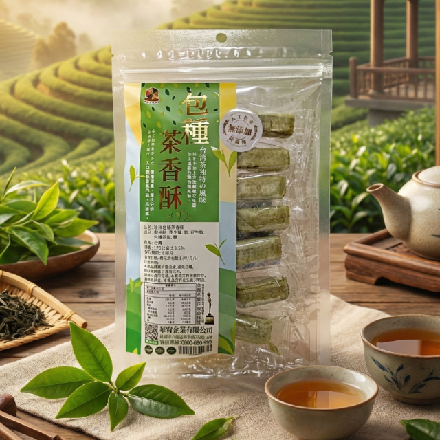 [綠工坊] 包種茶酥 蜜香茶酥 台灣茶酥 紅茶酥 純素點心 無人工色素 無防腐劑 杏仁小餘 里仁