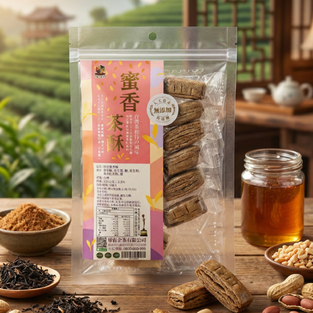 [綠工坊] 包種茶酥 蜜香茶酥 台灣茶酥 紅茶酥 純素點心 無人工色素 無防腐劑 杏仁小餘 里仁