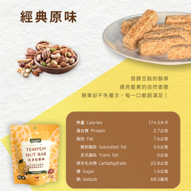 [綠工坊] 原味 印度咖哩 天貝堅果棒 無棕櫚油 巧克力 植物蛋白 天貝餅乾 低GI 千層酥 翔鶴佳