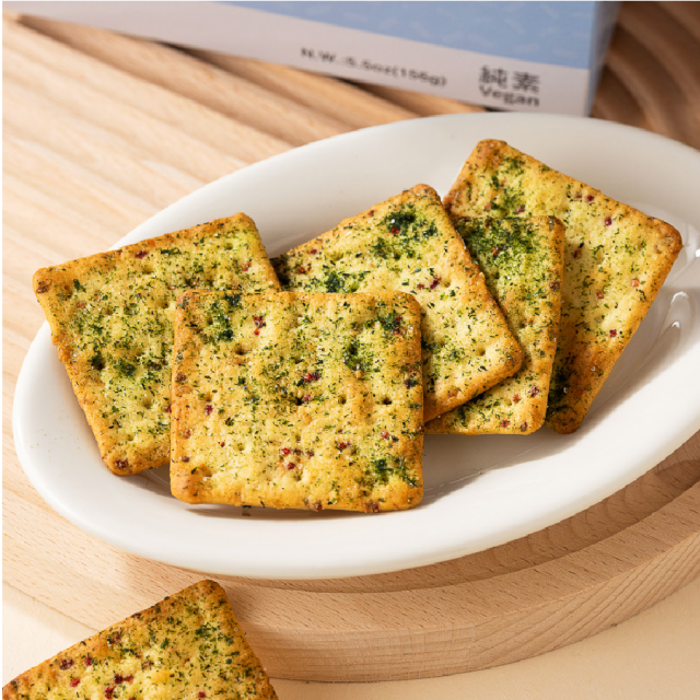 [綠工坊] 黑椒岩鹽 滸苔蘇打餅 蕎麥紫菜 奇亞籽 生機蘇打餅 天然無添加 珍田 里仁