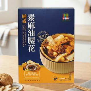[綠工坊]  素麻油腰花 純素/全素 猴頭菇 蒟蒻 經典溫補 暖胃湯包 常溫調理包 方便即食 宵夜補給 毓秀私房醬